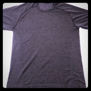 Lululemon Heathered Black Metal Vent Tee